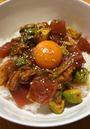 ご自愛ごはん！簡単5分、韓国風ポキ丼-レシピのメイン写真