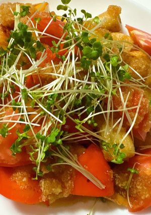 鶏ささみとちくわの炒め★おろしポン酢がけ-レシピのメイン写真