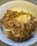 コク爽やか！鶏そぼろ温卵ぶっかけうどん