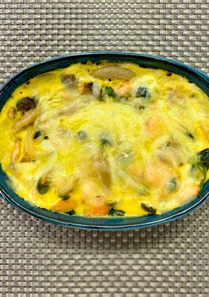 電子レンジで鮭キッシュ-レシピのメイン写真