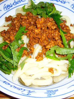 手打ち肉みそうどん-レシピのメイン写真