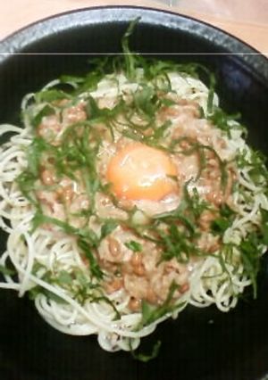 納豆とツナの簡単パスタ-レシピのメイン写真