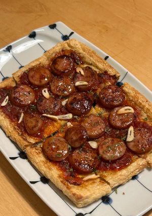 油揚げでピザ風おつまみ-レシピのメイン写真