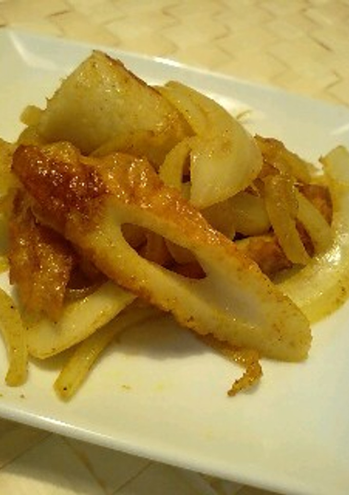 ちくわとたまねぎのカレー粉炒め♪-レシピのメイン写真