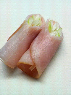 お弁当のスキマに★ハムねぎ巻き♪-レシピのメイン写真