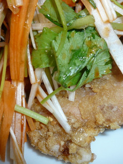 鶏のから揚げ~辛味野菜のせ~-レシピのメイン写真