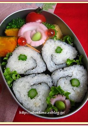 キャラ弁♪のり巻き de 蝶々♪-レシピのメイン写真