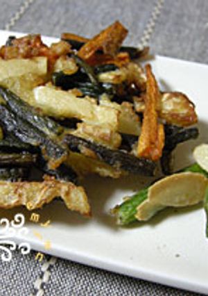 くるくるわらびで春日和　かきあげ-レシピのメイン写真