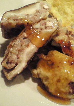 ひき肉のせ☆しいたけの天ぷら-レシピのメイン写真