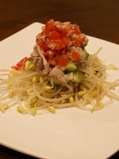 新たまねぎとトマトのソース☆もやしサラダ-レシピのメイン写真