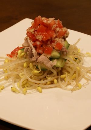 新たまねぎとトマトのソース☆もやしサラダ-レシピのメイン写真