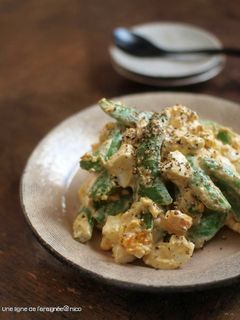 スナップえんどうと茹で卵のサラダ-レシピのメイン写真