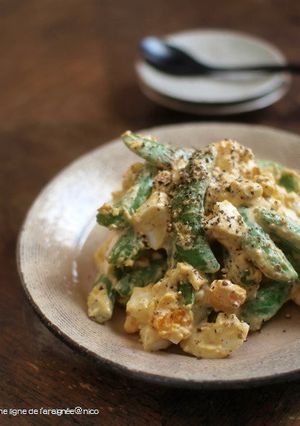 スナップえんどうと茹で卵のサラダ-レシピのメイン写真