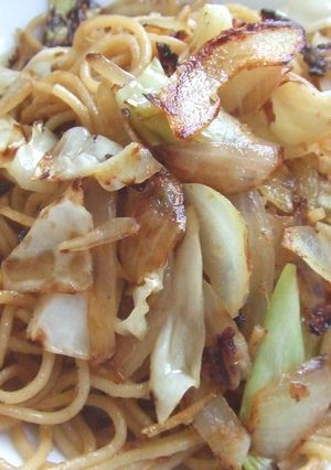 生姜たっぷり簡単ヘルシー焼きそば風パスタ-レシピのメイン写真