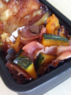 ベーコン☆カボチャ 炒めてお弁当♪-レシピのメイン写真