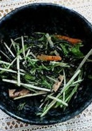 簡単！水菜とひじきのゴマサラダ-レシピのメイン写真