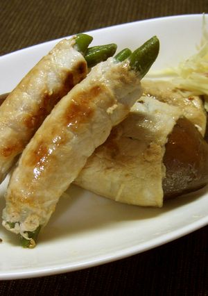 お酢でさっぱり☆なす＆いんげんの豚肉巻き-レシピのメイン写真