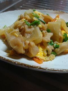 お麩と野菜の卵とじ-レシピのメイン写真