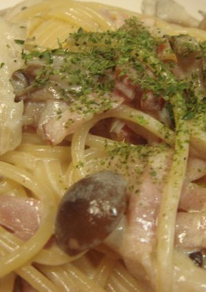 tateきのことベーコンのクリームパスタ-レシピのメイン写真