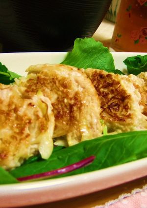 キャベツと鶏ミンチのお焼き-レシピのメイン写真