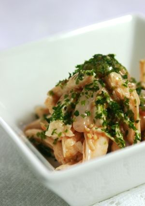 蒸し鶏と塩辛の和えたん-レシピのメイン写真