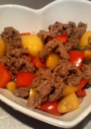 簡単♪牛肉とパプリカの炒めもの-レシピのメイン写真