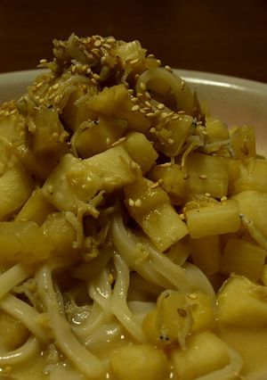 ホタテと大根とじゃこの中華風パスタ-レシピのメイン写真