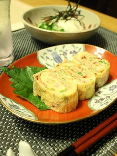 お弁当に☆三つ葉と桜えびの卵焼き-レシピのメイン写真