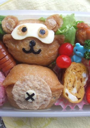 簡単！キャラ弁　たぬきおいなりさん弁当-レシピのメイン写真