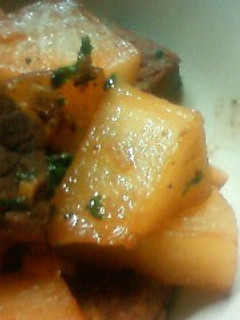 ご飯が進む!大根と牛肉のウスターソース煮-レシピのメイン写真