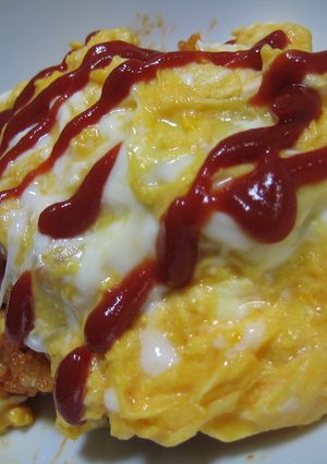炊飯器で楽チキンライスdeオムライス-レシピのメイン写真