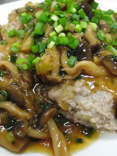 蒸しハンバーグ!きのこあんかけ-レシピのメイン写真