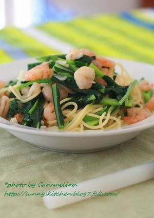 黒キャベツと小海老のパスタ-レシピのメイン写真