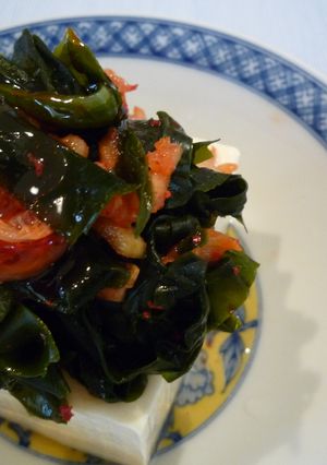 たっぷりわかめｔｏキムチの冷奴-レシピのメイン写真