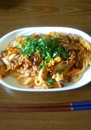 豚キムチ焼きうどん-レシピのメイン写真