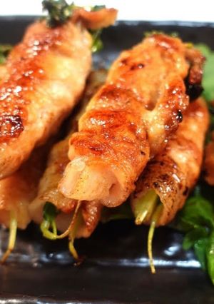超お手軽♫ 貝割れ大根の肉巻き-レシピのメイン写真