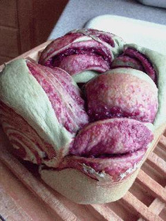 HBで~抹茶&紫芋折込パン-レシピのメイン写真