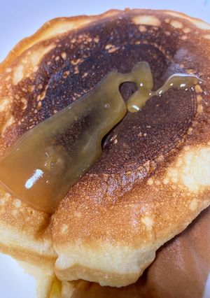 簡単　ホットケーキミックス　はちみつのせ-レシピのメイン写真