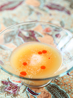 温泉卵の冷みそ汁★食べるラー油入り -レシピのメイン写真