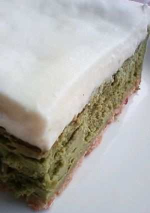 ２層の抹茶クリームチーズケーキ-レシピのメイン写真