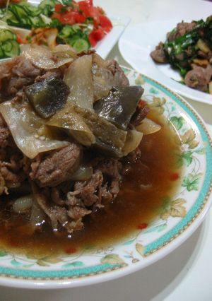 新たまねぎとナスと牛肉の♪簡単☆煮物～♪-レシピのメイン写真
