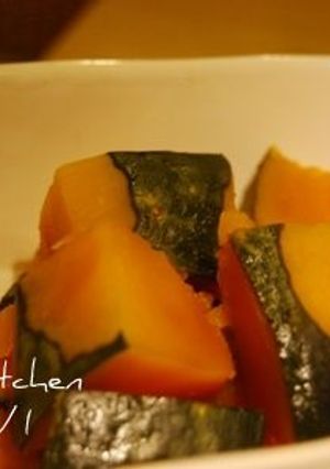 レンジでチンして南瓜の煮物-レシピのメイン写真