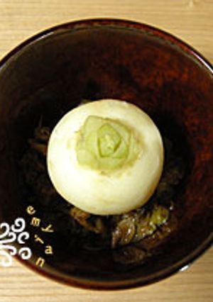 かぶのまるごと煮 海老とレタスのお味噌-レシピのメイン写真