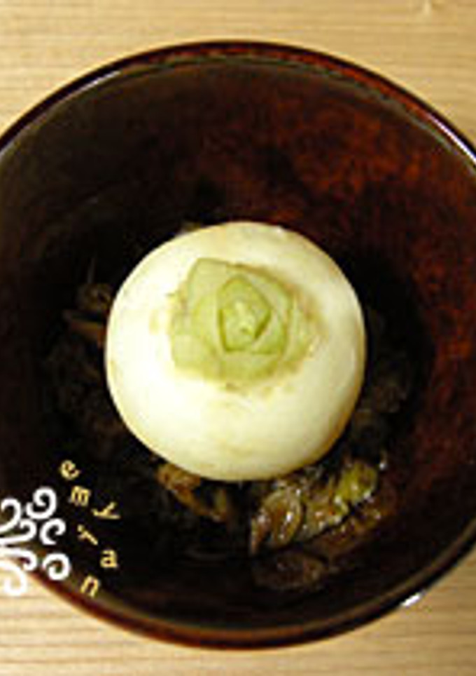 かぶのまるごと煮　海老とレタスのお味噌-レシピのメイン写真