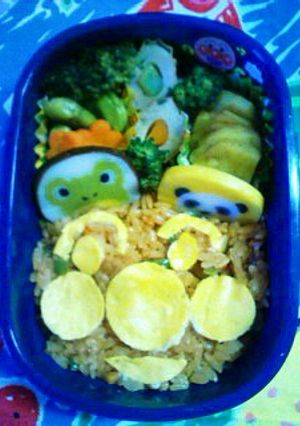 アンパンマンオムライス弁当☆キャラ弁-レシピのメイン写真