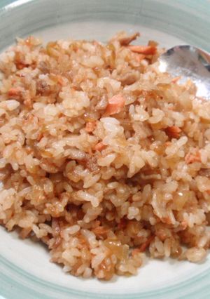 豚バラ鮭チャーハン-レシピのメイン写真