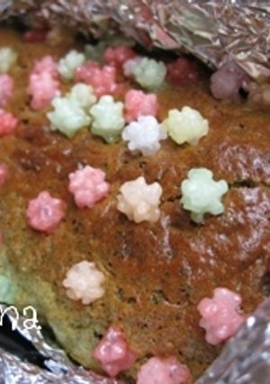 ＨＭで簡単抹茶パウンドケーキon金平糖-レシピのメイン写真