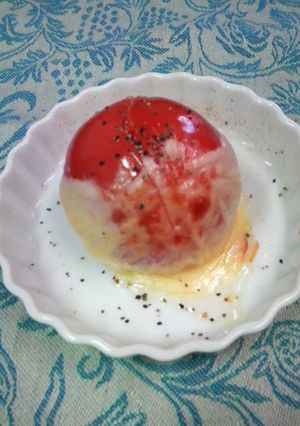 ☆トマト丸ごとチーズのせて焼いてみたよ☆-レシピのメイン写真