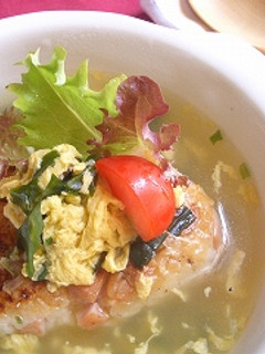 チーズ焼きおにぎりのスープ飯-レシピのメイン写真