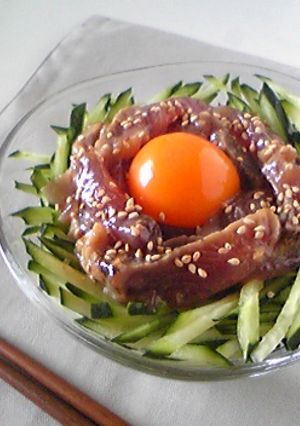 かつおときゅうりのユッケ風サラダ-レシピのメイン写真